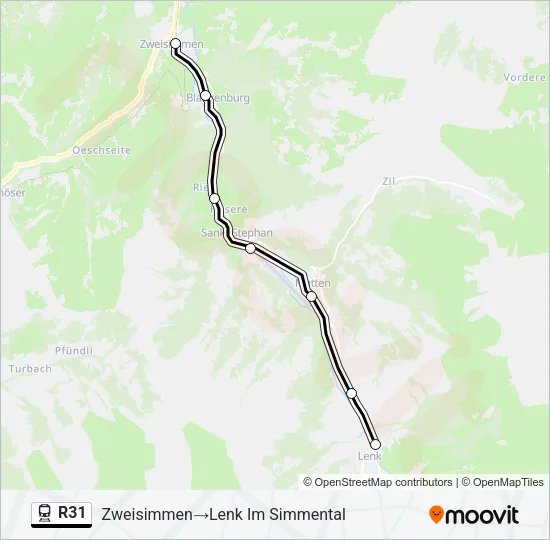 R31 Train Line Map