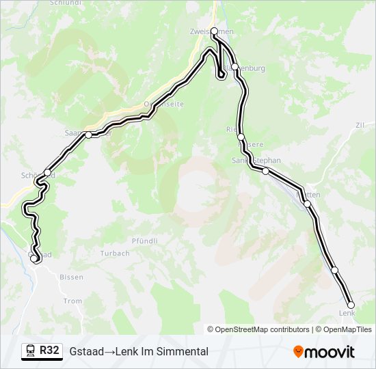 R32 Train Line Map