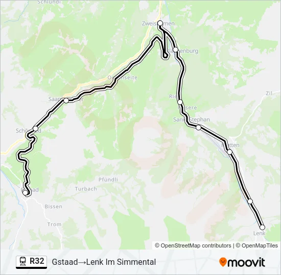 R32 Train Line Map