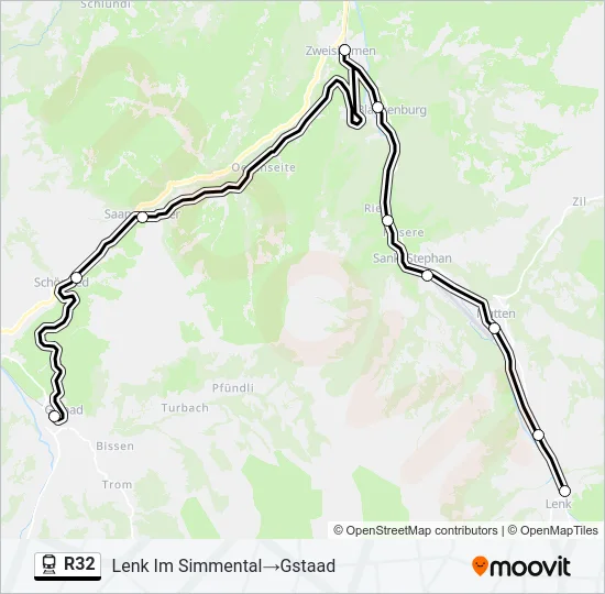 R32 Train Line Map