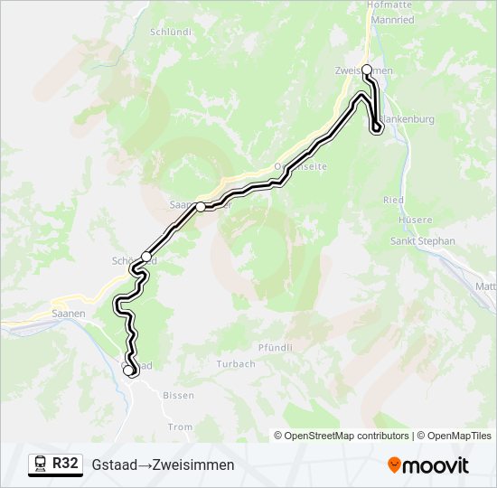 R32 Train Line Map