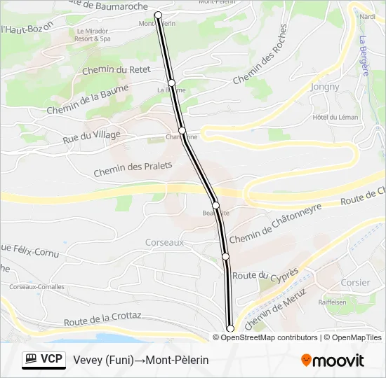 VCP Funicular Line Map