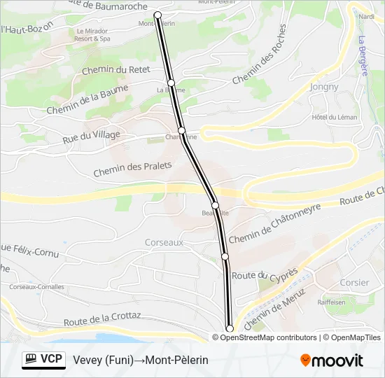 VCP Funicular Line Map