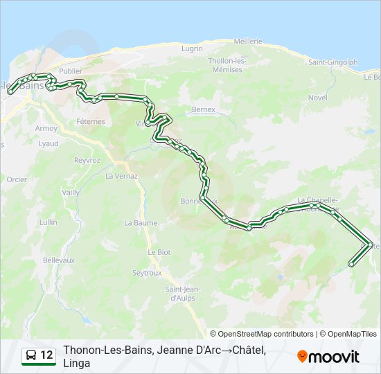 12 Bus Line Map