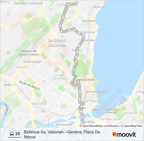 20 Bus Line Map