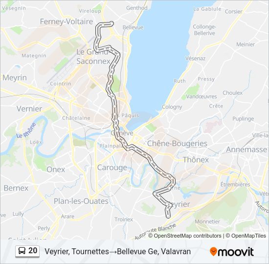 20 Bus Line Map
