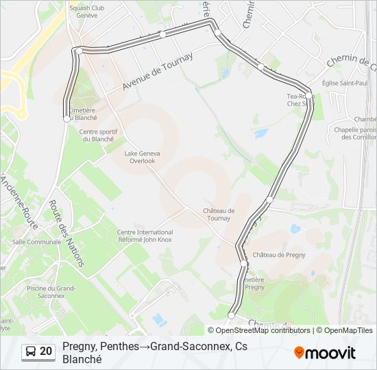 20 Bus Line Map