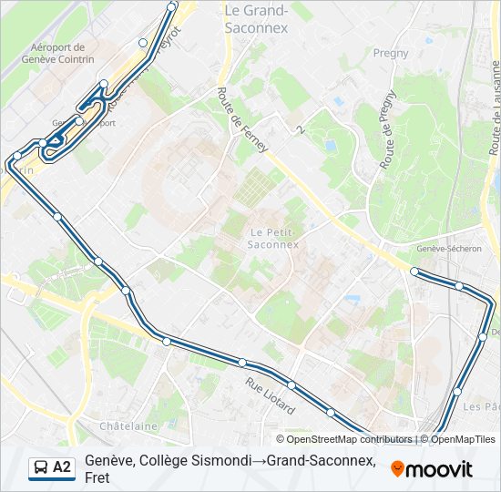 A2 Bus Line Map