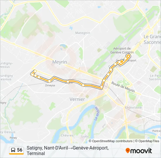 56 Bus Line Map