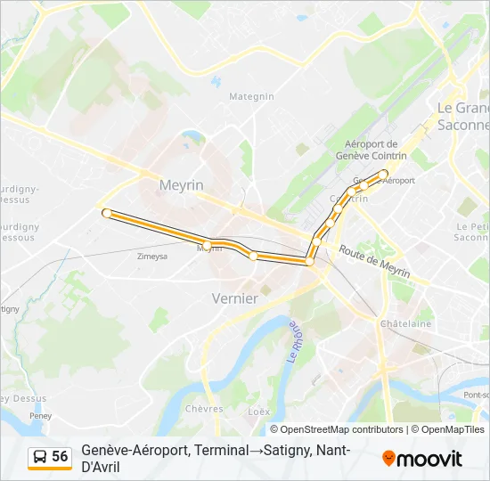 56 Bus Line Map