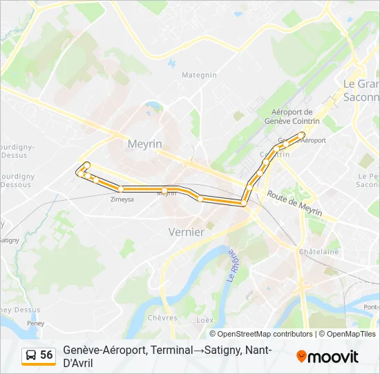 56 Bus Line Map