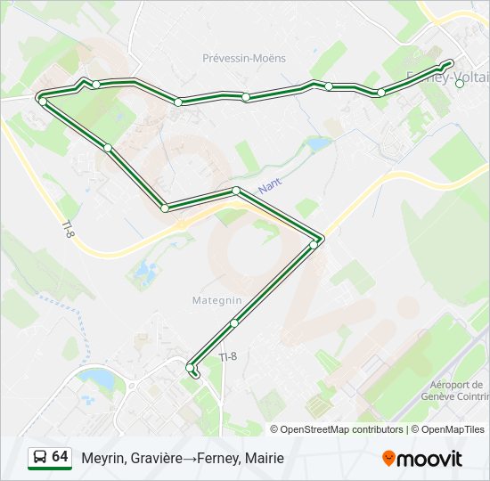 64 Bus Line Map