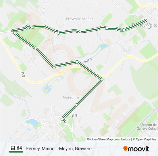 64 Bus Line Map
