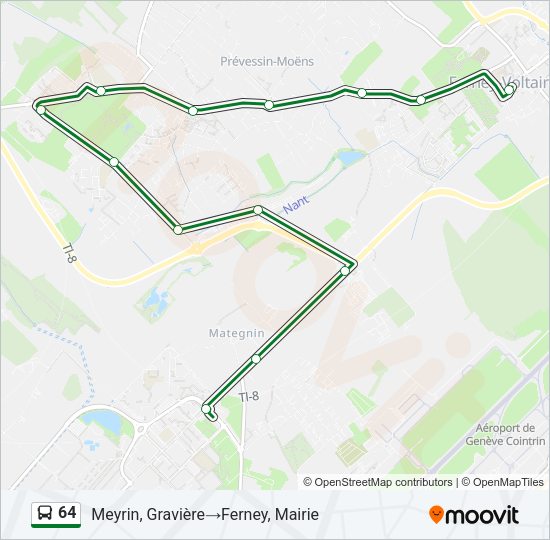 64 Bus Line Map