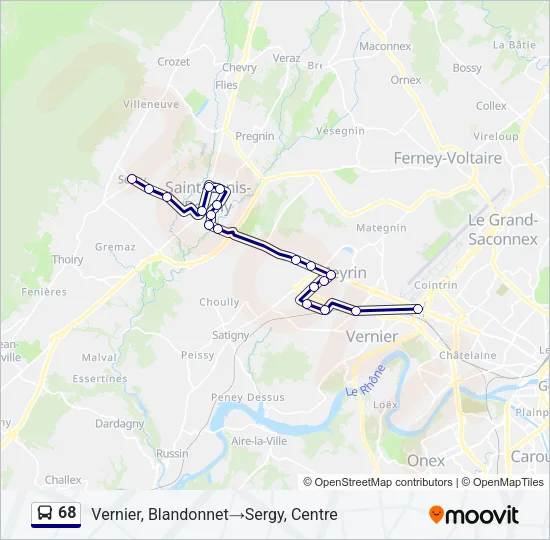 68 Bus Line Map
