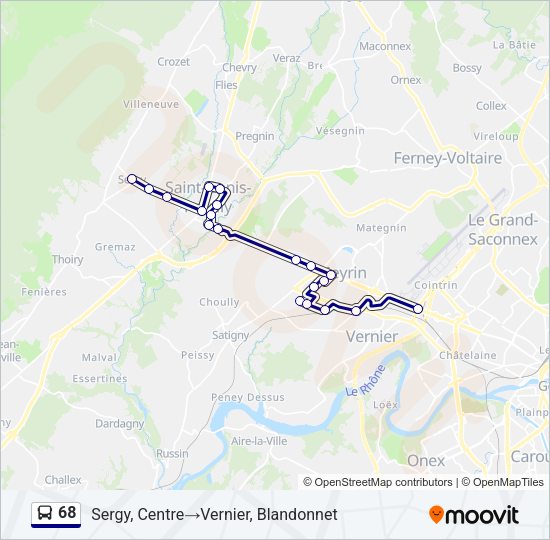 68 Bus Line Map