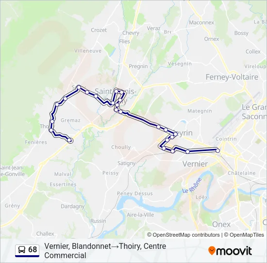 68 Bus Line Map