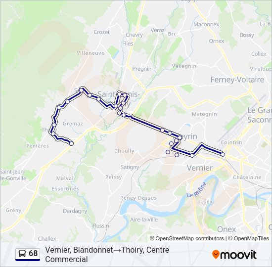 68 Bus Line Map