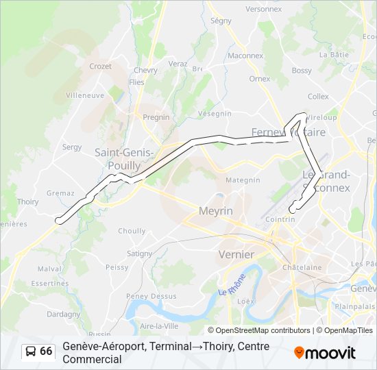 66 Bus Line Map