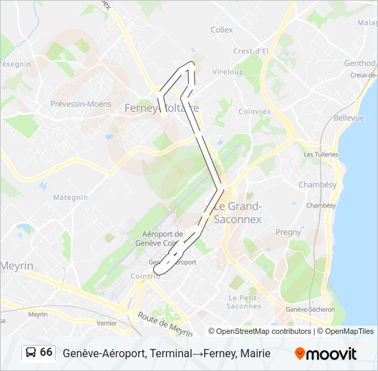 66 Bus Line Map