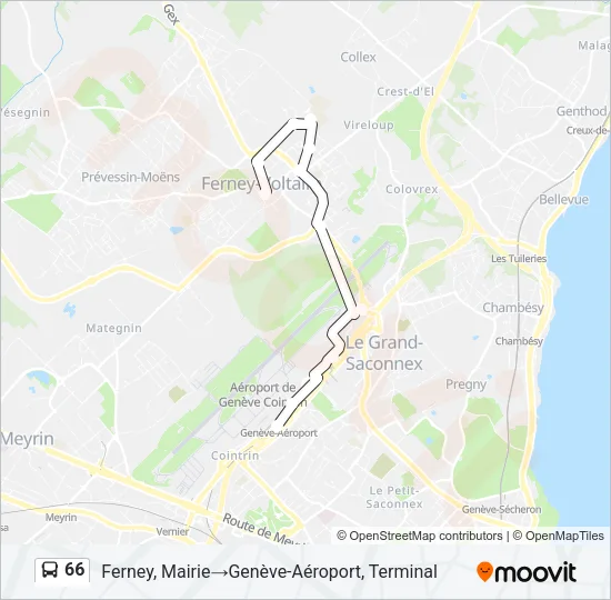 66 Bus Line Map