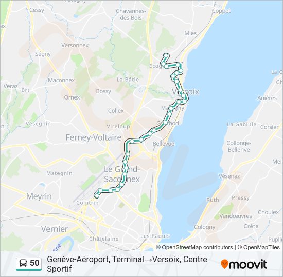 50 Bus Line Map