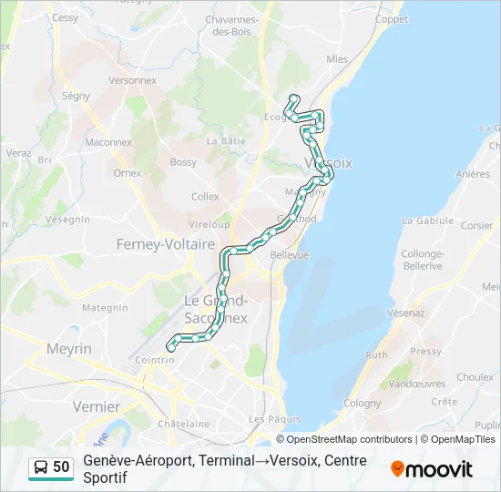 50 Bus Line Map