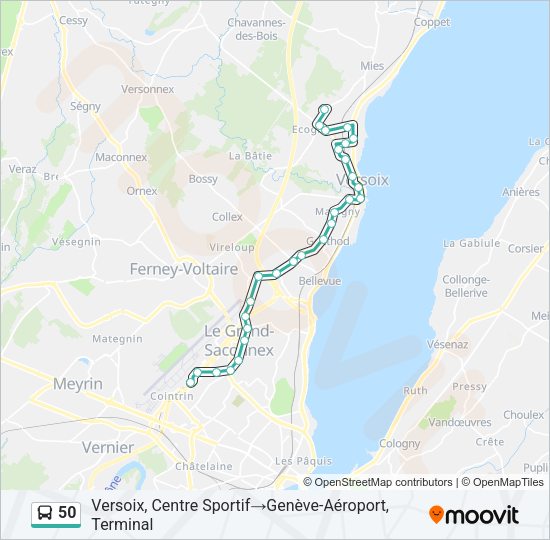 50 Bus Line Map