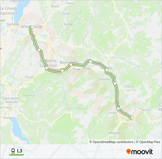 L3 Train Line Map