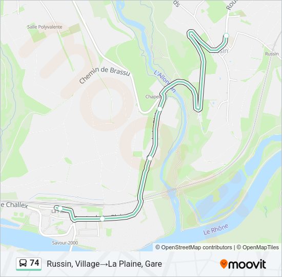 74 Bus Line Map