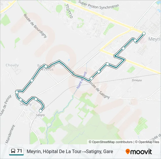 71 Bus Line Map