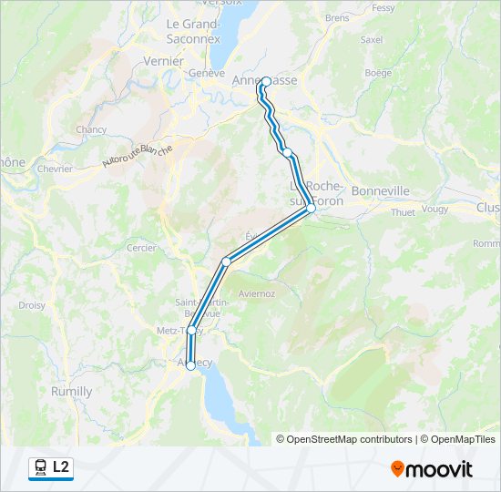 L2 Train Line Map