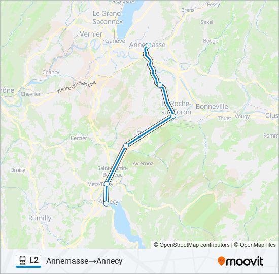 L2 train Line Map