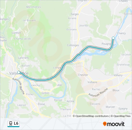 L6 train Line Map