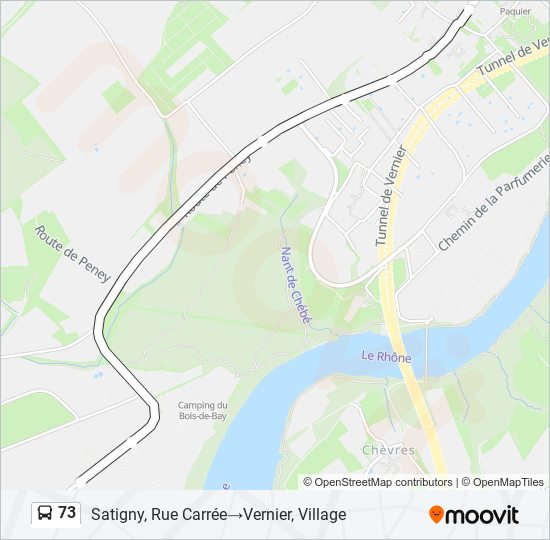 73 Bus Line Map
