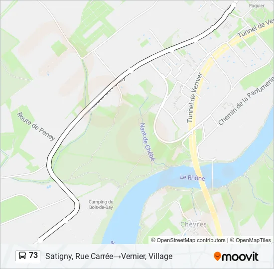73 Bus Line Map