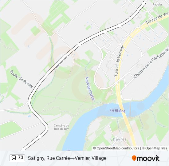 73 Bus Line Map