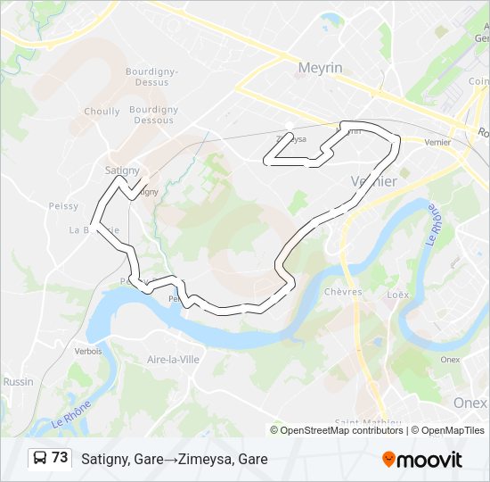 73 Bus Line Map