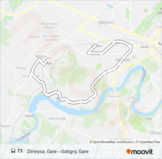 73 Bus Line Map