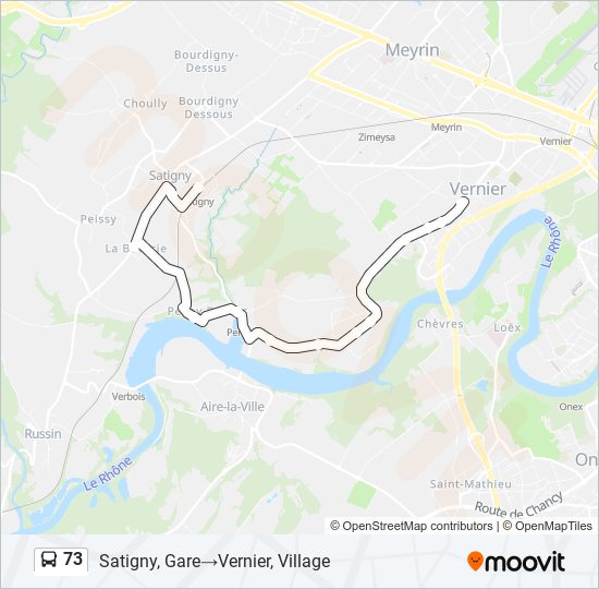 73 Bus Line Map