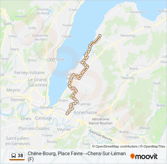 38 Bus Line Map