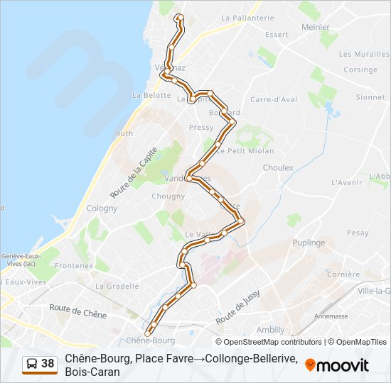 38 Bus Line Map
