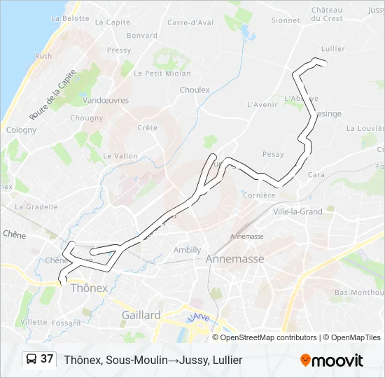 37 Bus Line Map