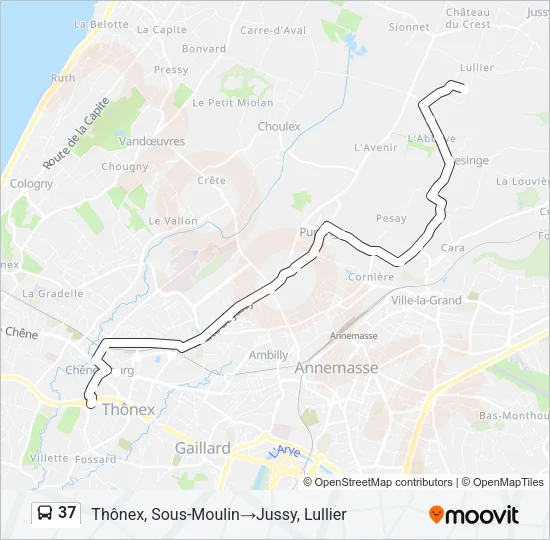 37 Bus Line Map