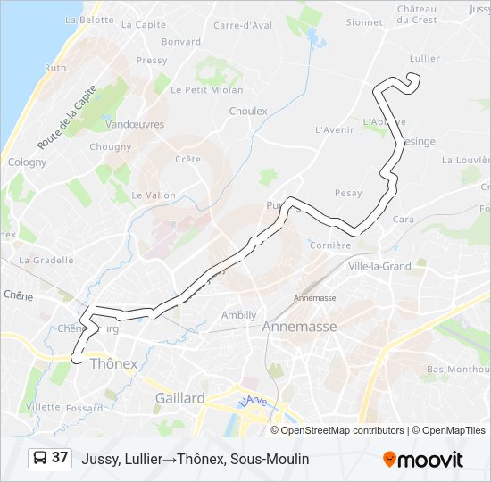 37 Bus Line Map