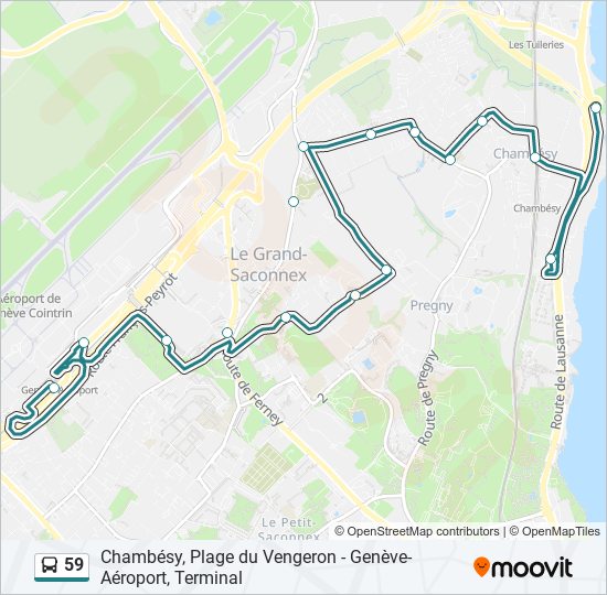 59 bus Line Map