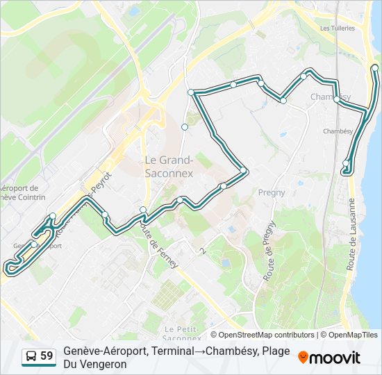 59 Bus Line Map
