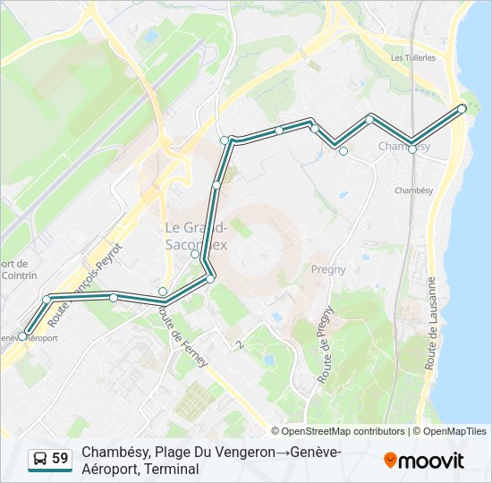 59 Bus Line Map
