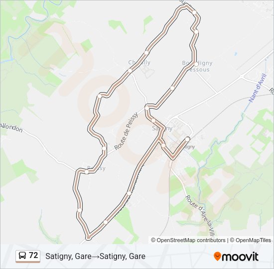 72 Bus Line Map