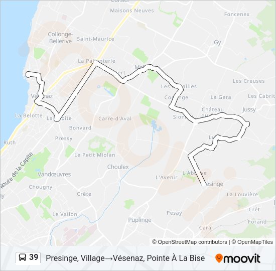 39 Bus Line Map